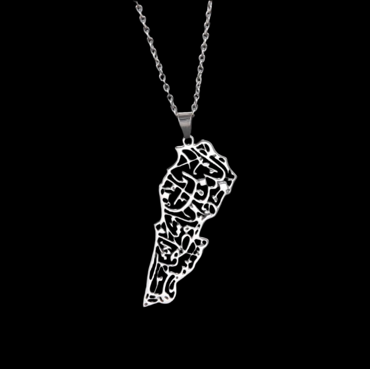 Lebanon map necklace