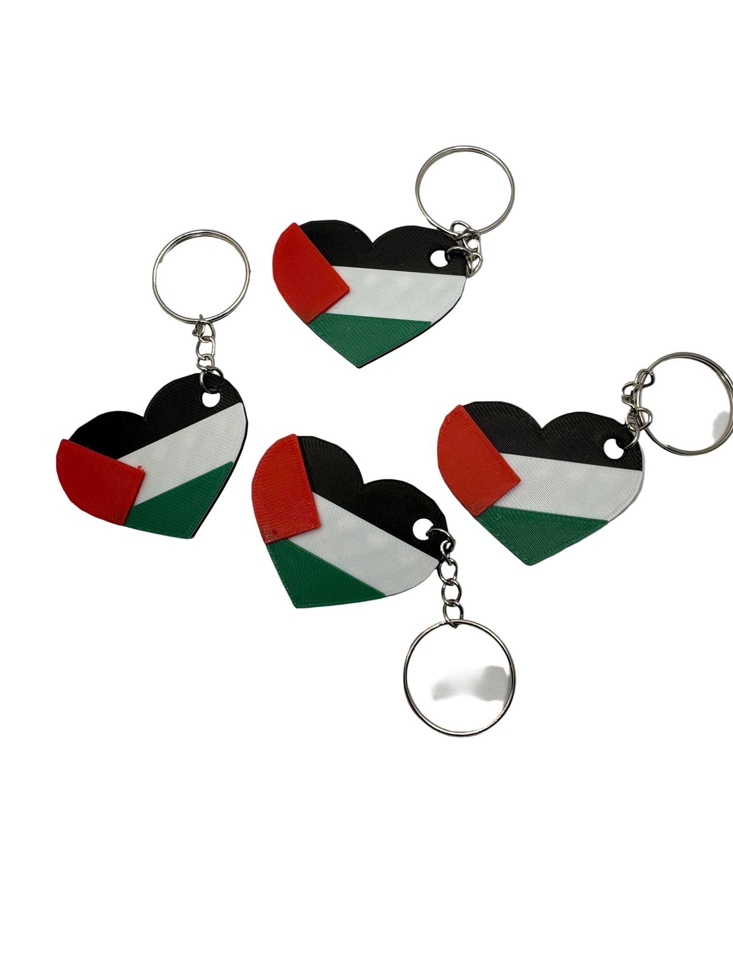 Palestine Heart Keyring
