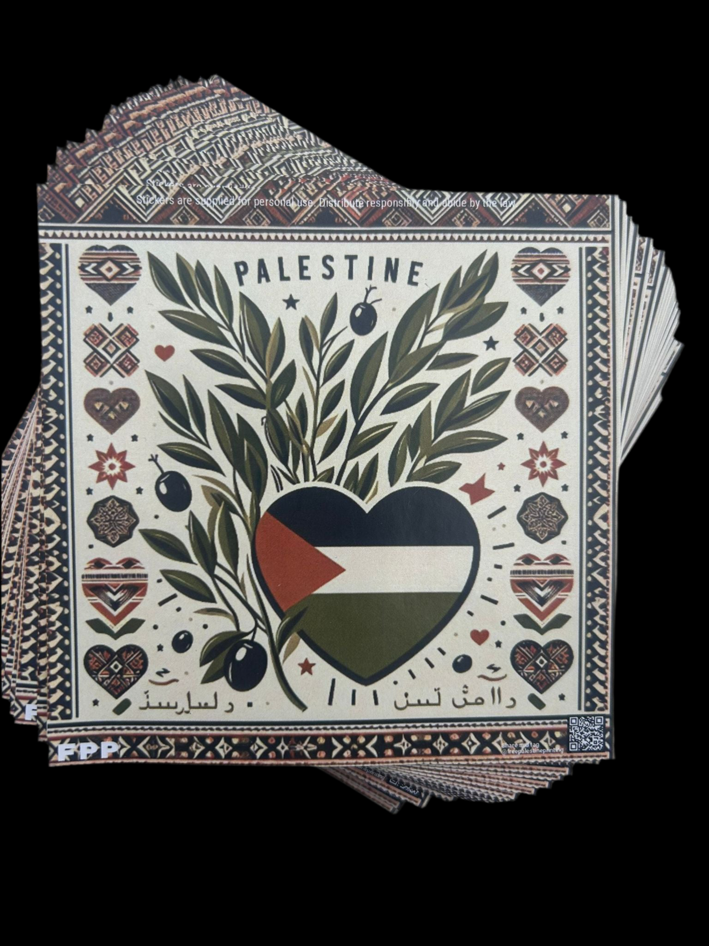 Palestine tatreez sticker