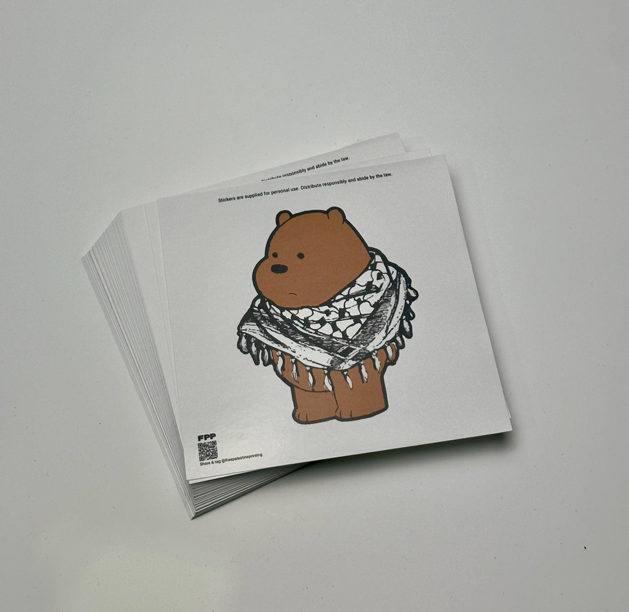 Keffiyeh Bear Sticker Pack