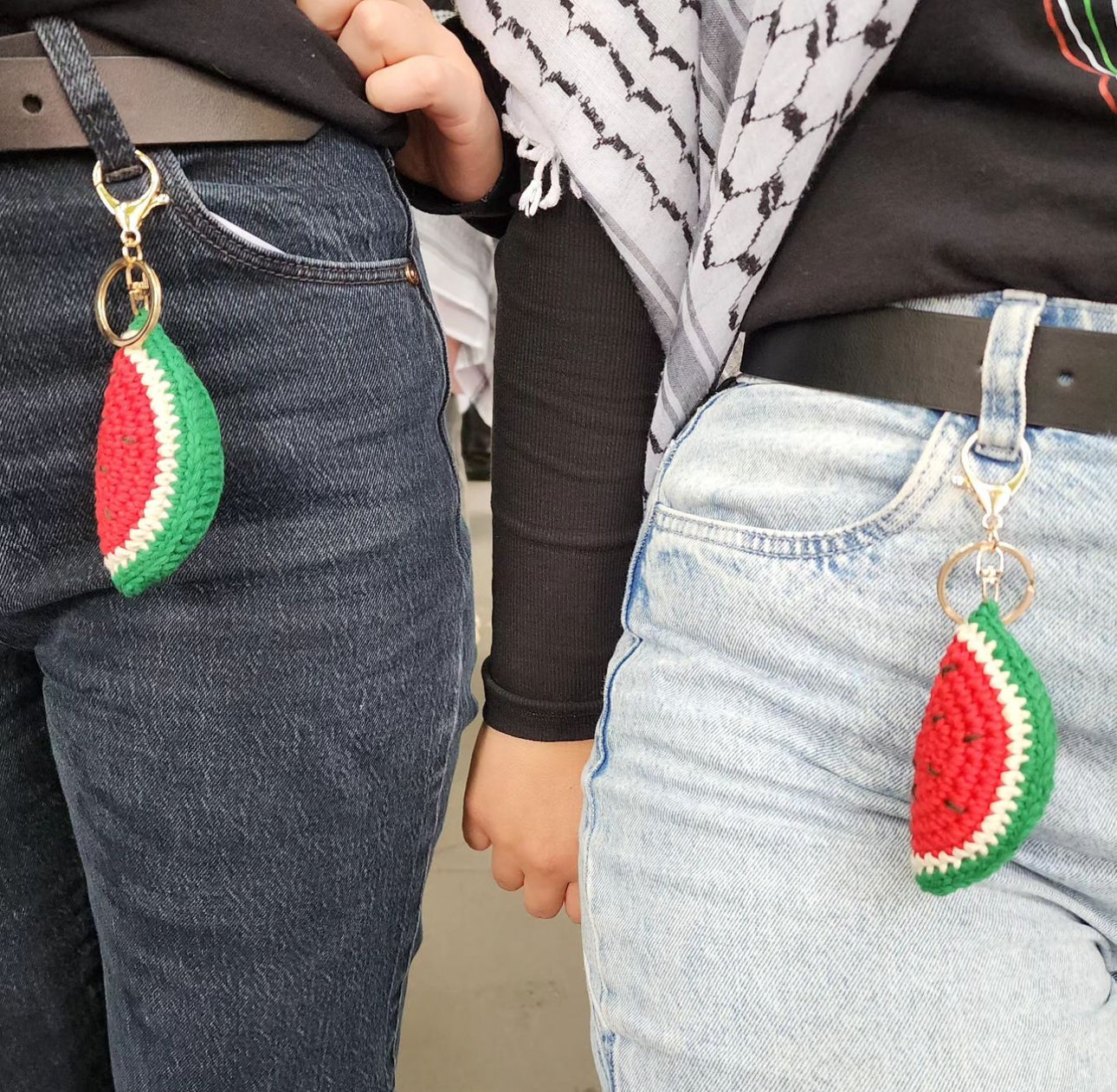 Watermelon Crochet Keyring