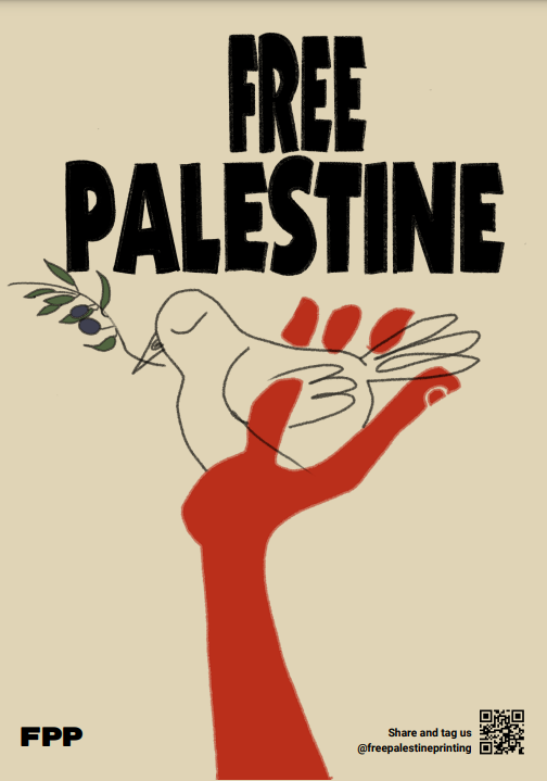 Peace Dove Free Palestine Poster