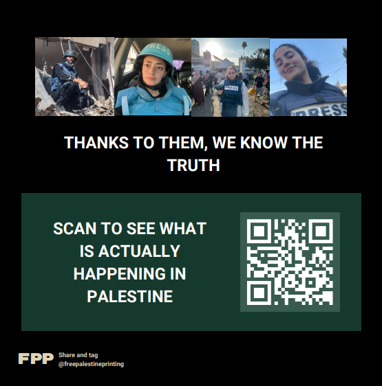 We Know The Truth Gaza Journalist Sticker