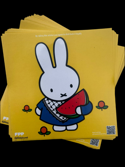 Freedom fighter bunny 2.0 stickers