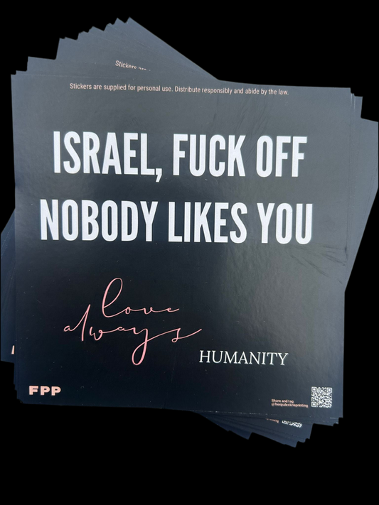 Israel F Off sticker