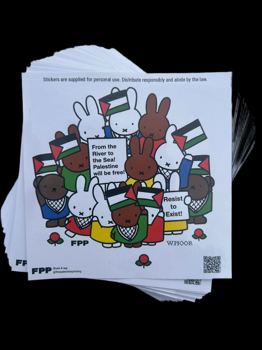 Freedom fighter bunny OG sticker