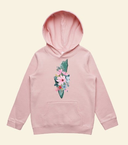 Girls Palestine Map Floral