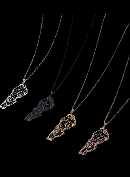 Lebanon map necklace