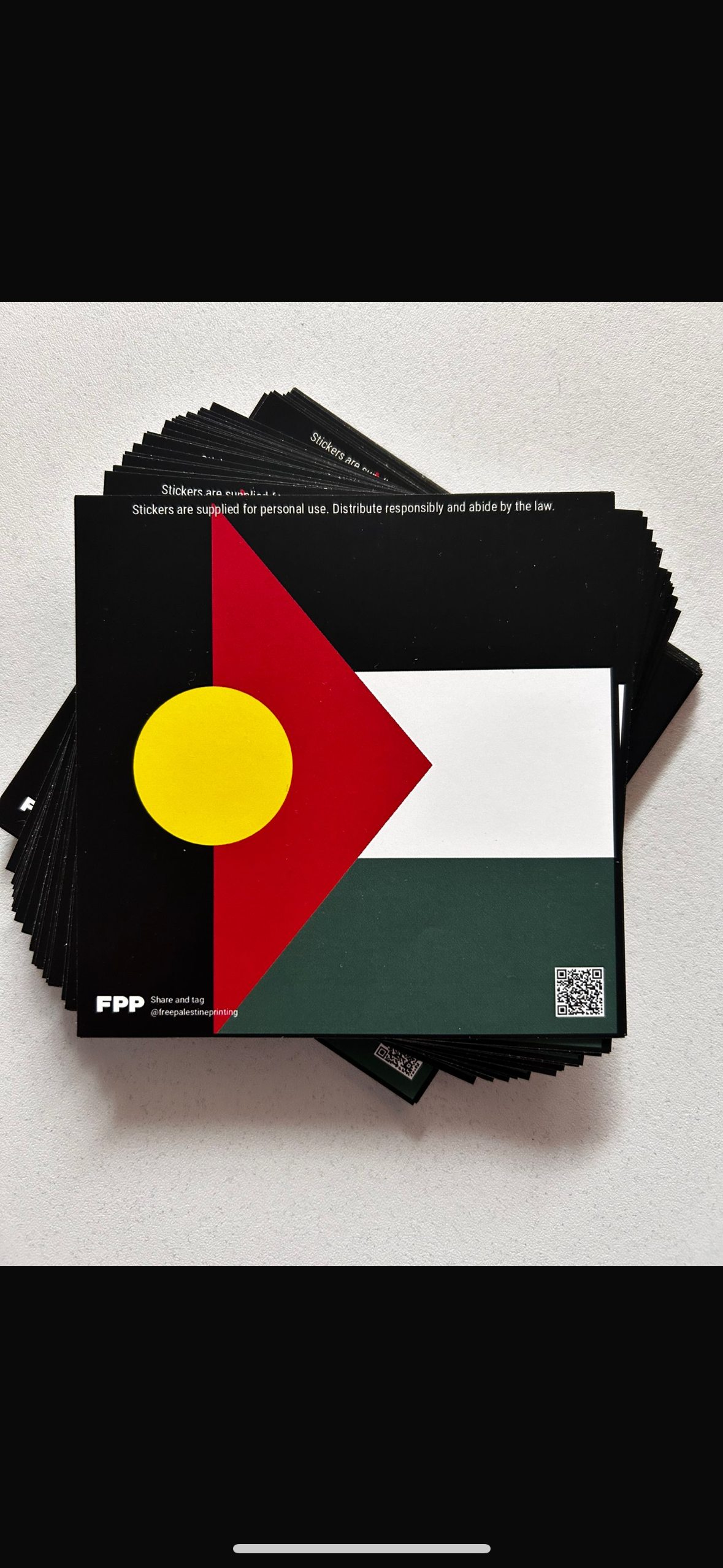 Indigenous X Palestine Flag sticker