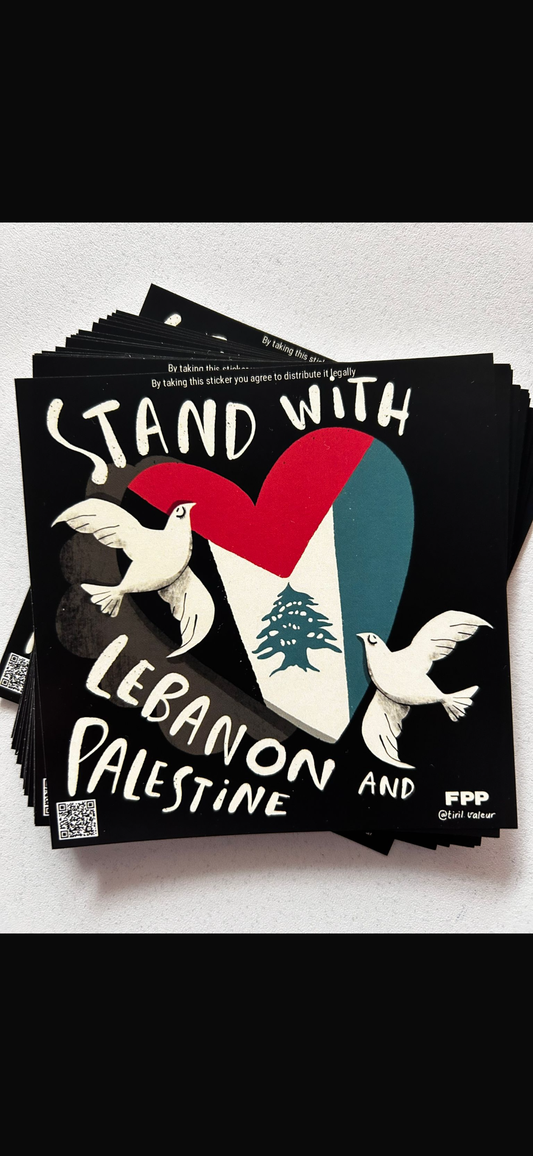 Stand with Lebanon and Palestine sticker