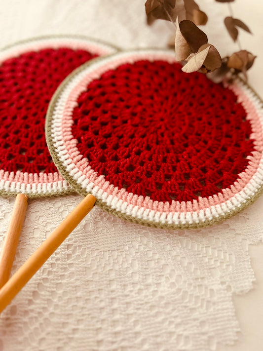 Watermelon crochet Fan