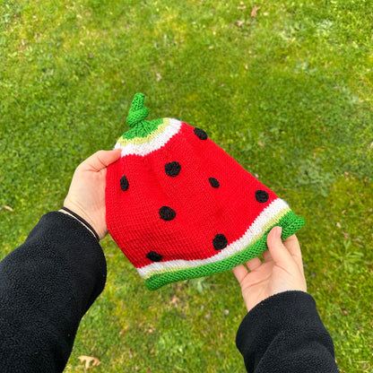 Handmade Palestine Watermelon Beanie