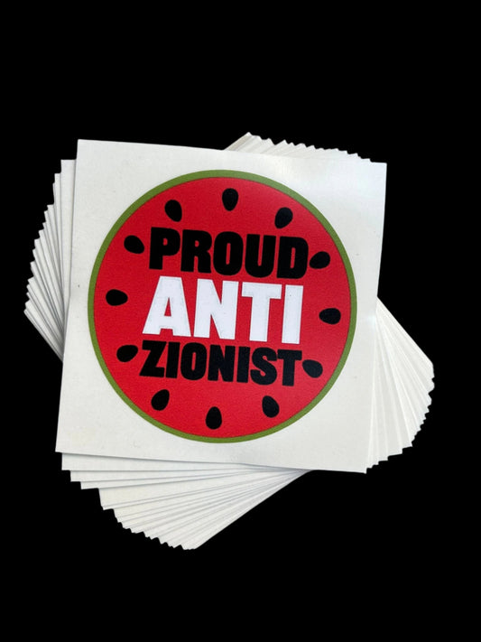 Proud Anti Zionist Car Vinyl Bumper Sticker